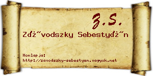 Závodszky Sebestyén névjegykártya